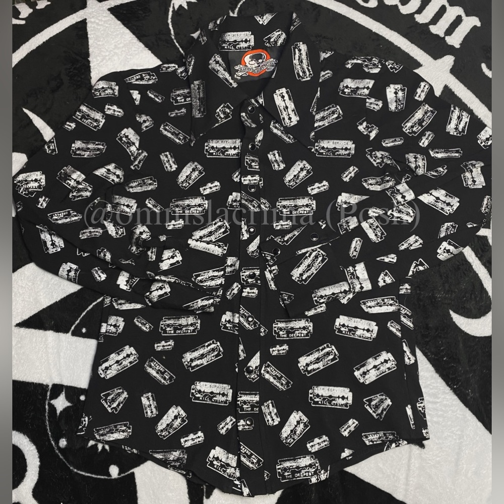 Rare 1990s Lip Service Razor Long Sleeve Shirt